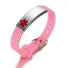 Load image into Gallery viewer, Personalized Assorted Coloured Medical Alert ID Bracelets for Kids and Adults