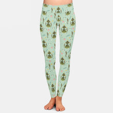 Laden Sie das Bild in den Galerie-Viewer, Ladies 3D Cartoon Froggies In Crowns Printed Leggings