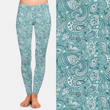 Cargar imagen en el visor de la galería, Ladies Cashew Flowers Printed Leggings