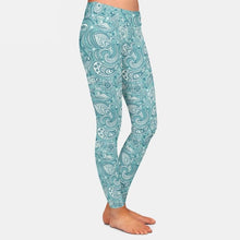 Load image into Gallery viewer, Ladies Cashew Flowers Printed Leggings